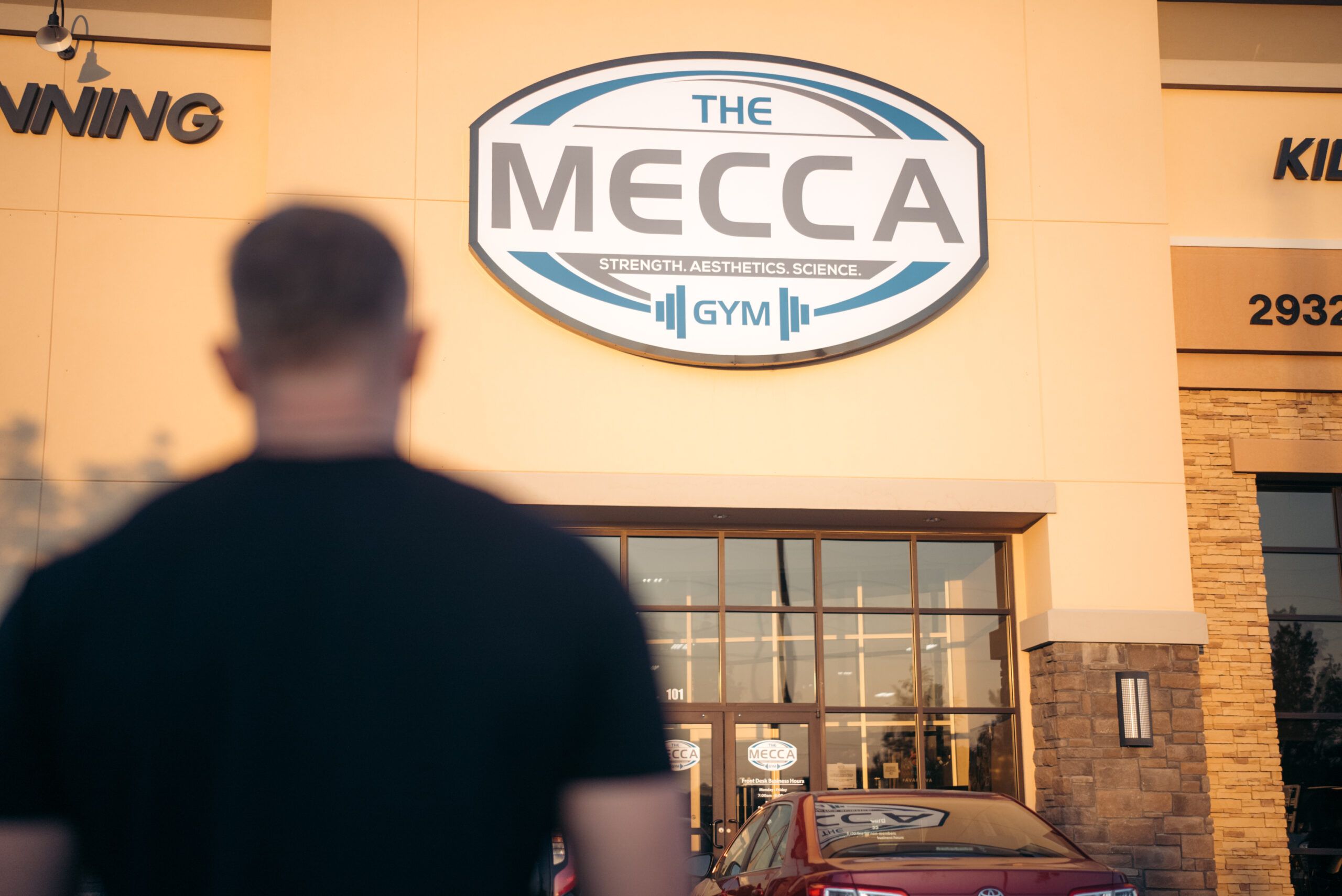 The The Mecca Gym entrance