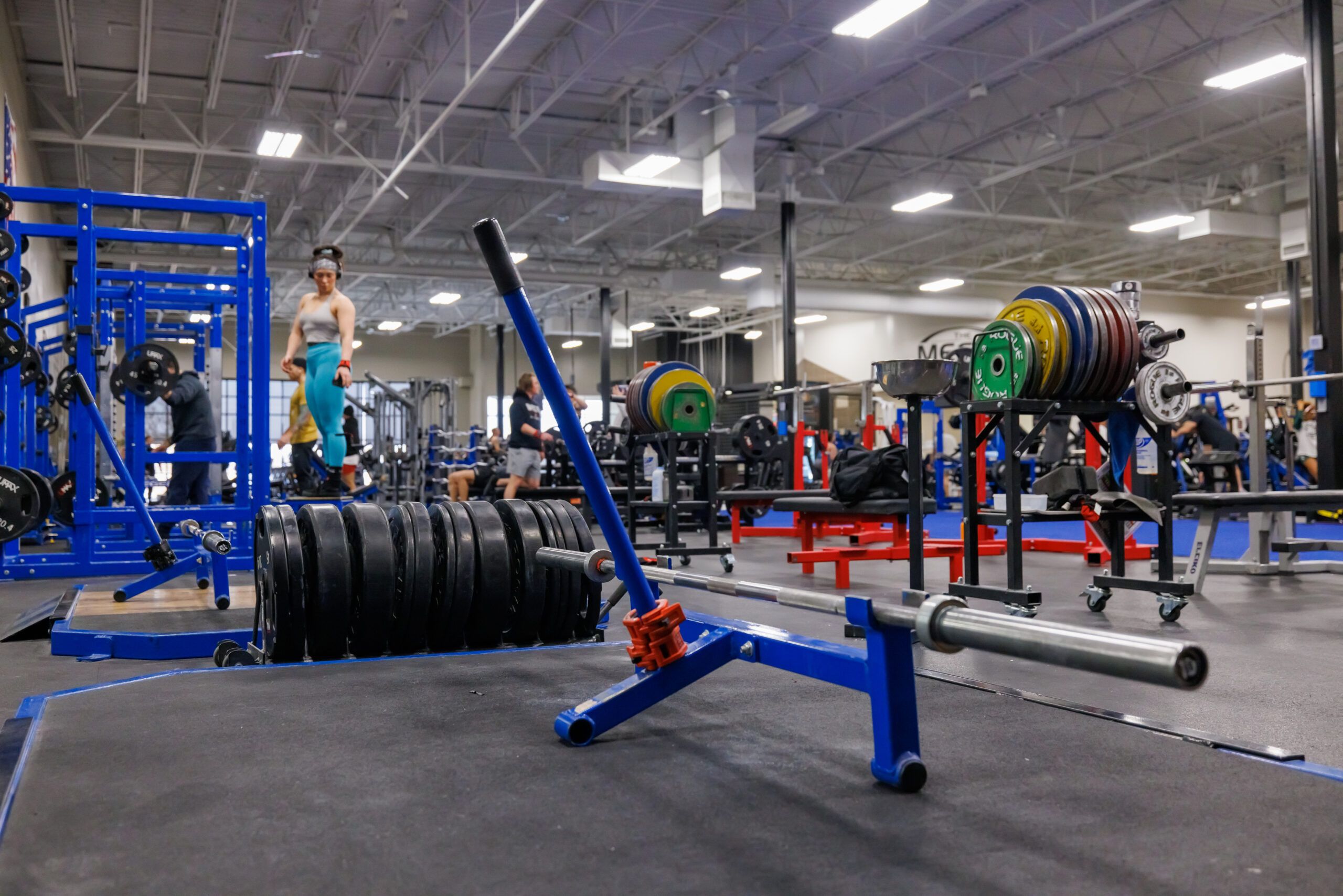 Free weights at The Mecca Gym