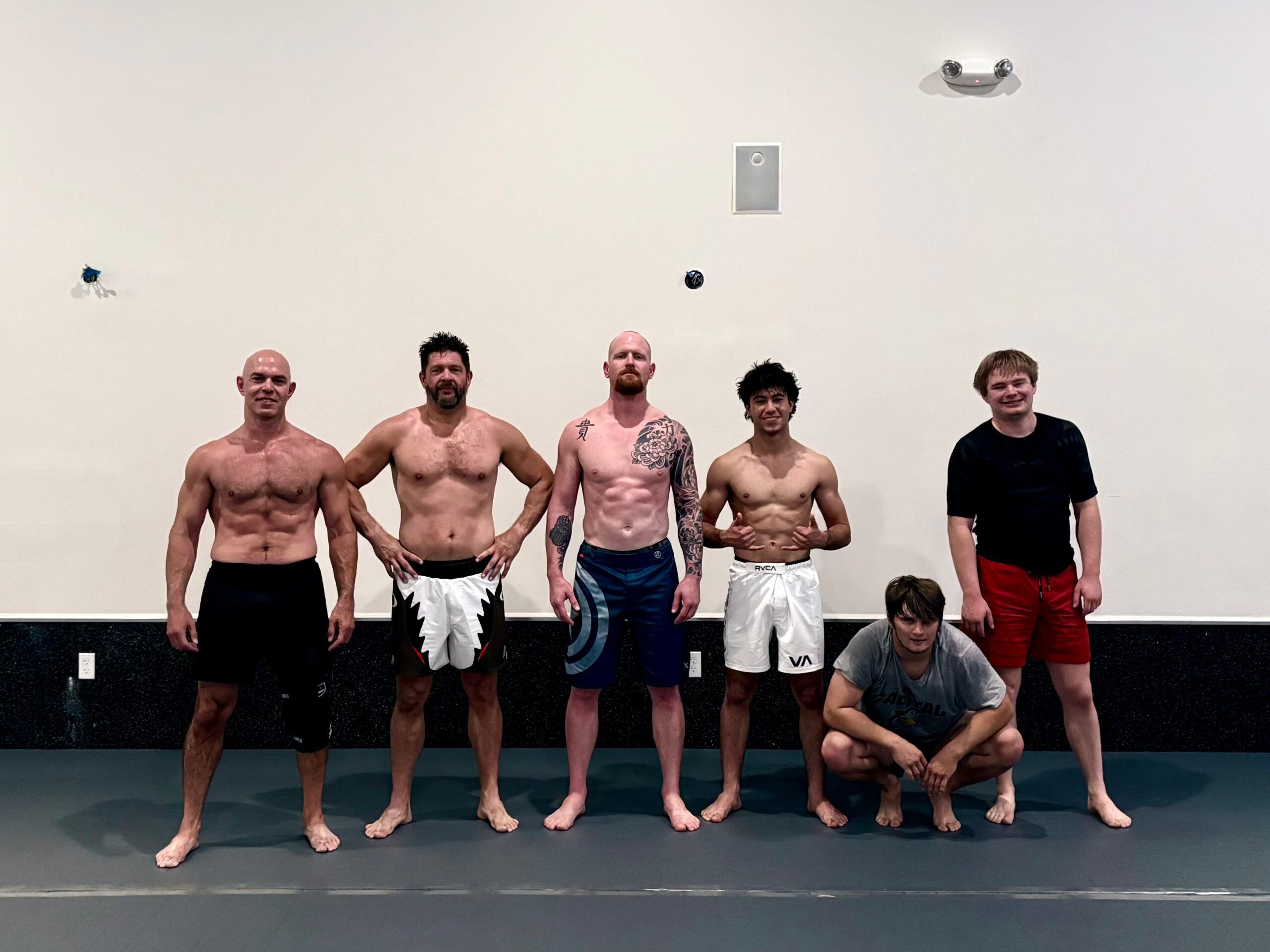 Atlas students lined up after training